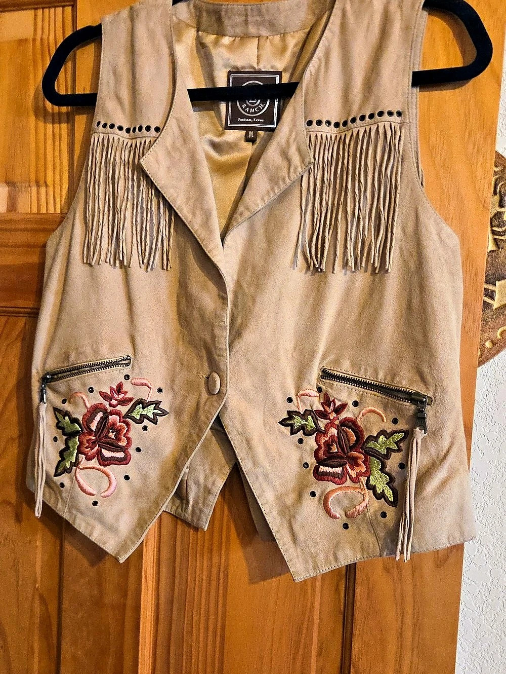 Double D Ranch North Platte Suede Vest Tan Medium